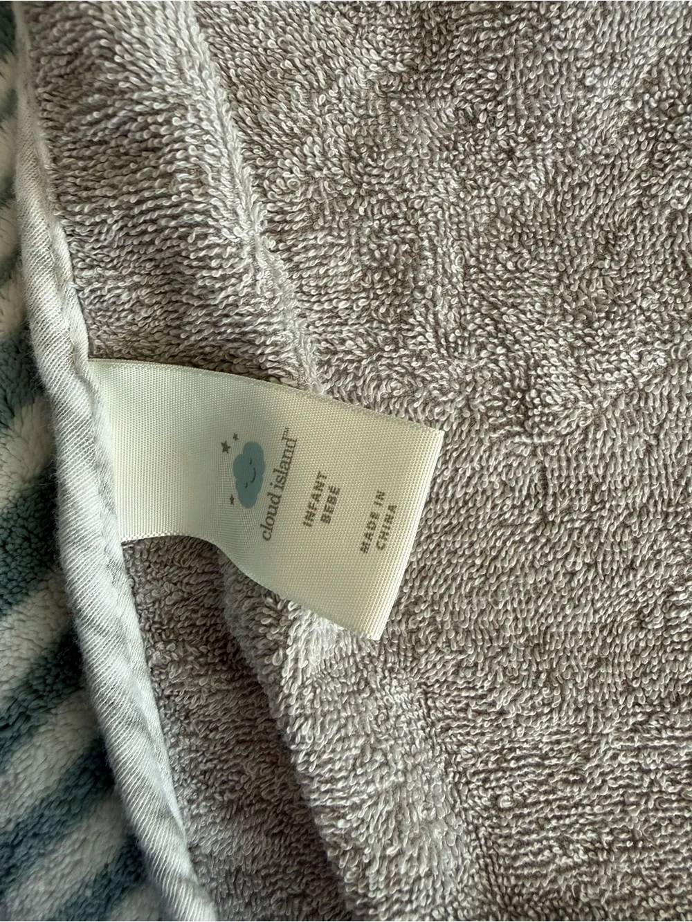 Cloud Island Infant Elephant Hooded Towel & Washcloth Set.